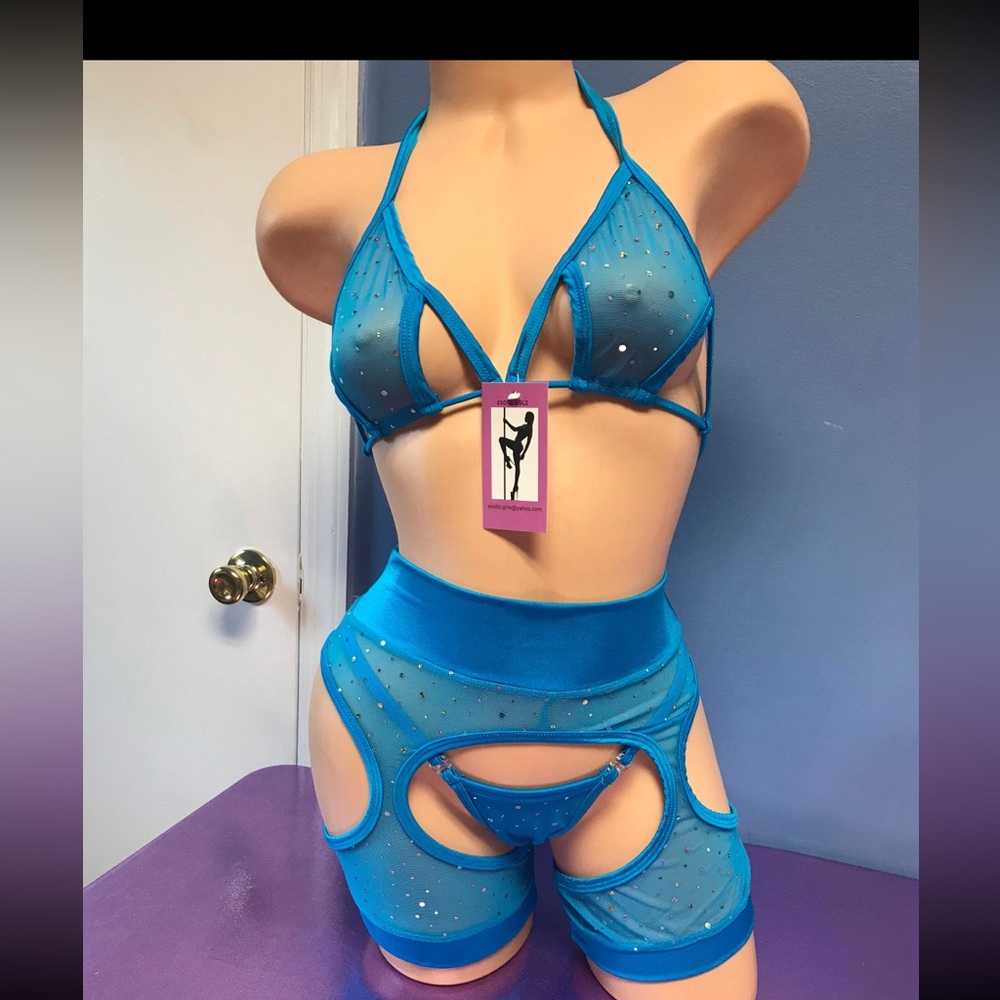 Aqua blue or Orange 3pc set
